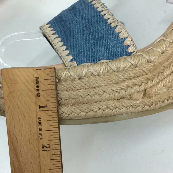 Matisse Blue Denim Wedge Platform Espadrilles - Picture 10 of 11